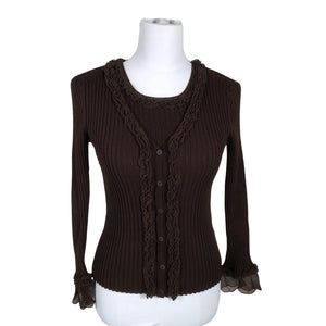 Unisex J&W Paris - Kardigan, suurus 38 - Pruun (1)