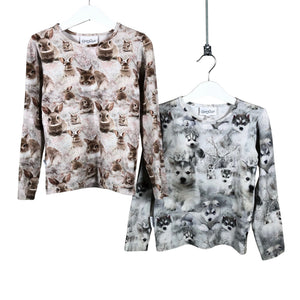 Unisex Gugguu - Trikotaažist pluus, suurus 116 - 122 - Beige (1)