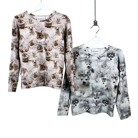 Unisex Gugguu - Trikotaažist pluus, suurus 116 - 122 - Beige ()