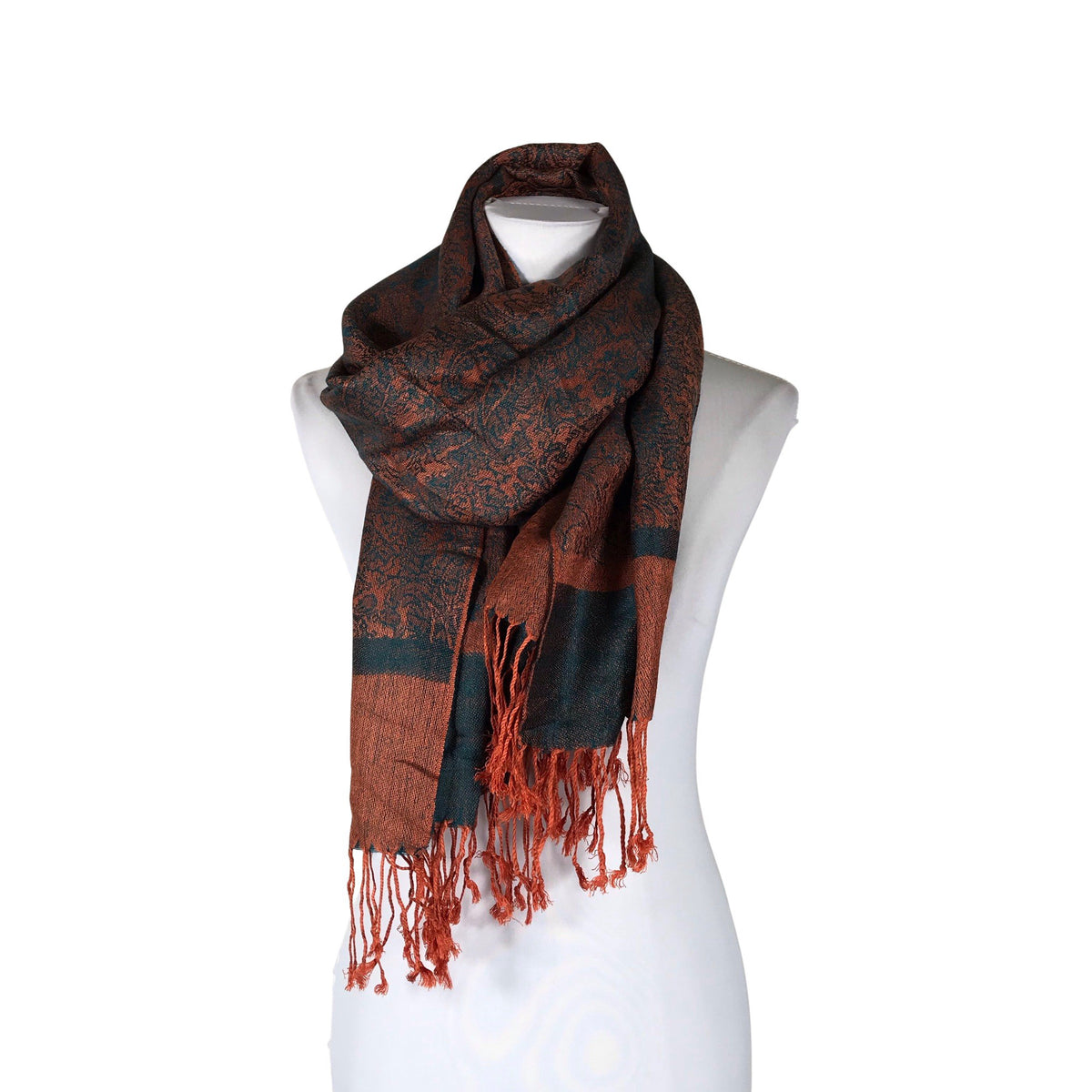 Unisex Pashmina - Õhuke sall, suurus Maxi - Oranž (1)