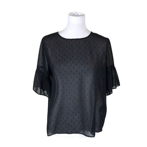 Unisex Samsoe&Samsoe - Lühikeste käistega pluus, suurus 38 - Must (1)