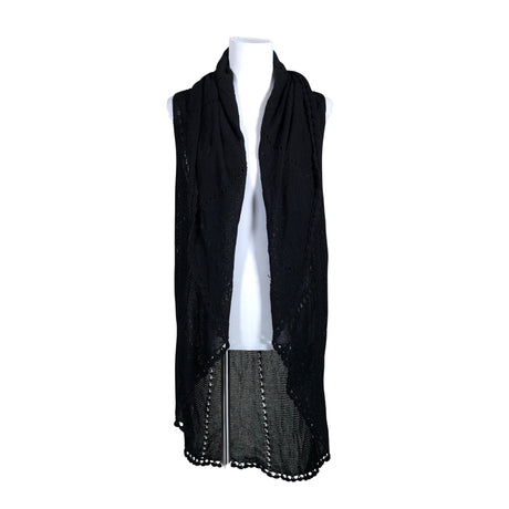 Unisex Taifun - Kootud vest, suurus 36 - Must ()