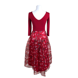 Unisex Swing - Mitteveniv kleit, suurus 36 - Punane (2)