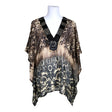 Unisex Just M Paris - Lühikeste käistega pluus, suurus 38 - Pruun ()