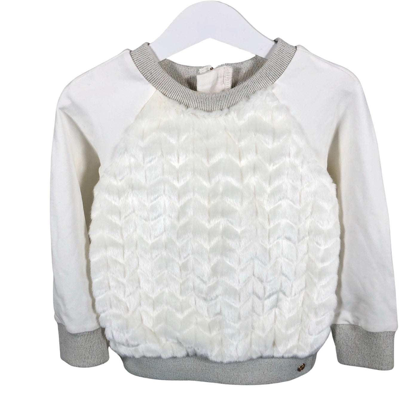 Unisex Lili Gaufrette - Trikotaažist pluus, suurus 98 - 104 - Looduslik valge (1)