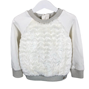 Unisex Lili Gaufrette - Trikotaažist pluus, suurus 98 - 104 - Looduslik valge (1)