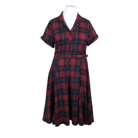 Unisex Collectif Vintage - Mitteveniv kleit, suurus 44 - Veinipunane ()