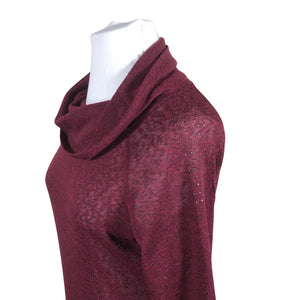 Unisex Luhta - Kootud kleit, suurus 42 - Veinipunane (2)