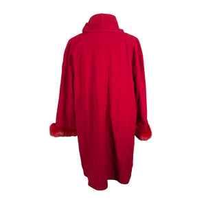 Unisex Scandinavian Look - Villane mantel, suurus 46 - Punane (2)