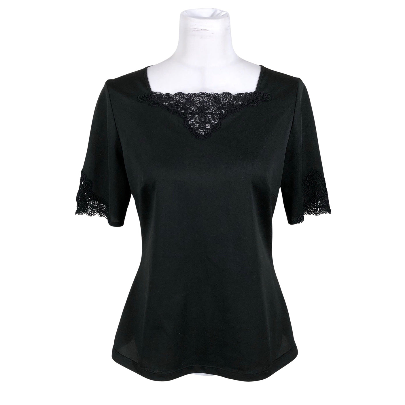 Unisex Lady Ann - Lühikeste käistega pluus, suurus 40 - Must (1)