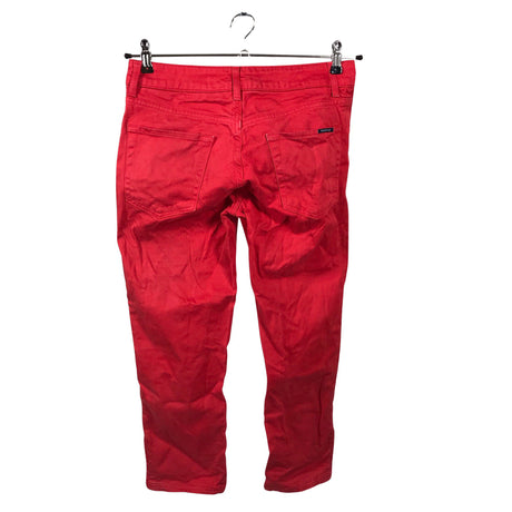 Unisex Boomerang - Mittevenivad poolpikad püksid, suurus W29 - Punane (2)