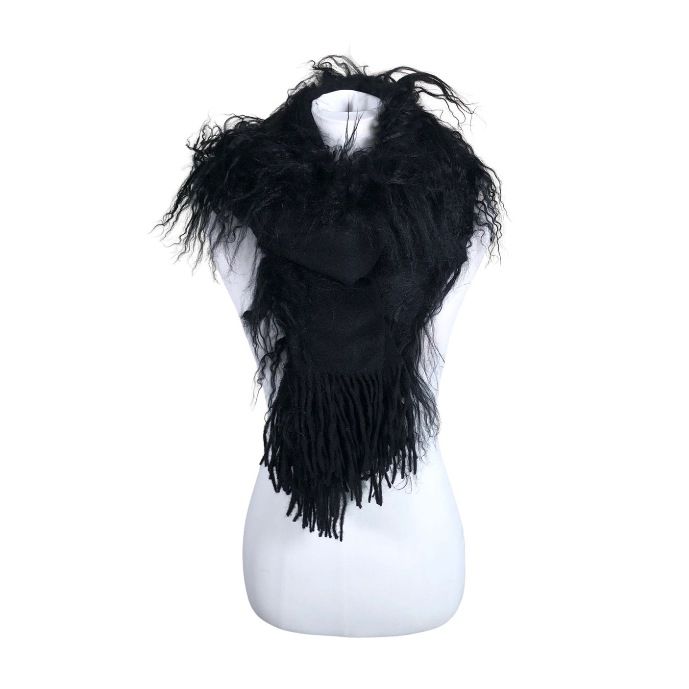 Unisex Pashmina - Õhuke sall, suurus Maxi - Must (1)