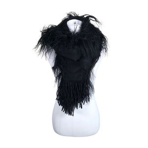 Unisex Pashmina - Õhuke sall, suurus Maxi - Must (1)