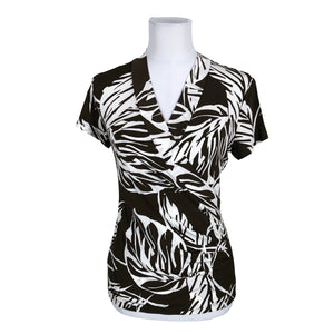 Unisex Andiata - Lühikeste käistega pluus, suurus 38 - Pruun (1)