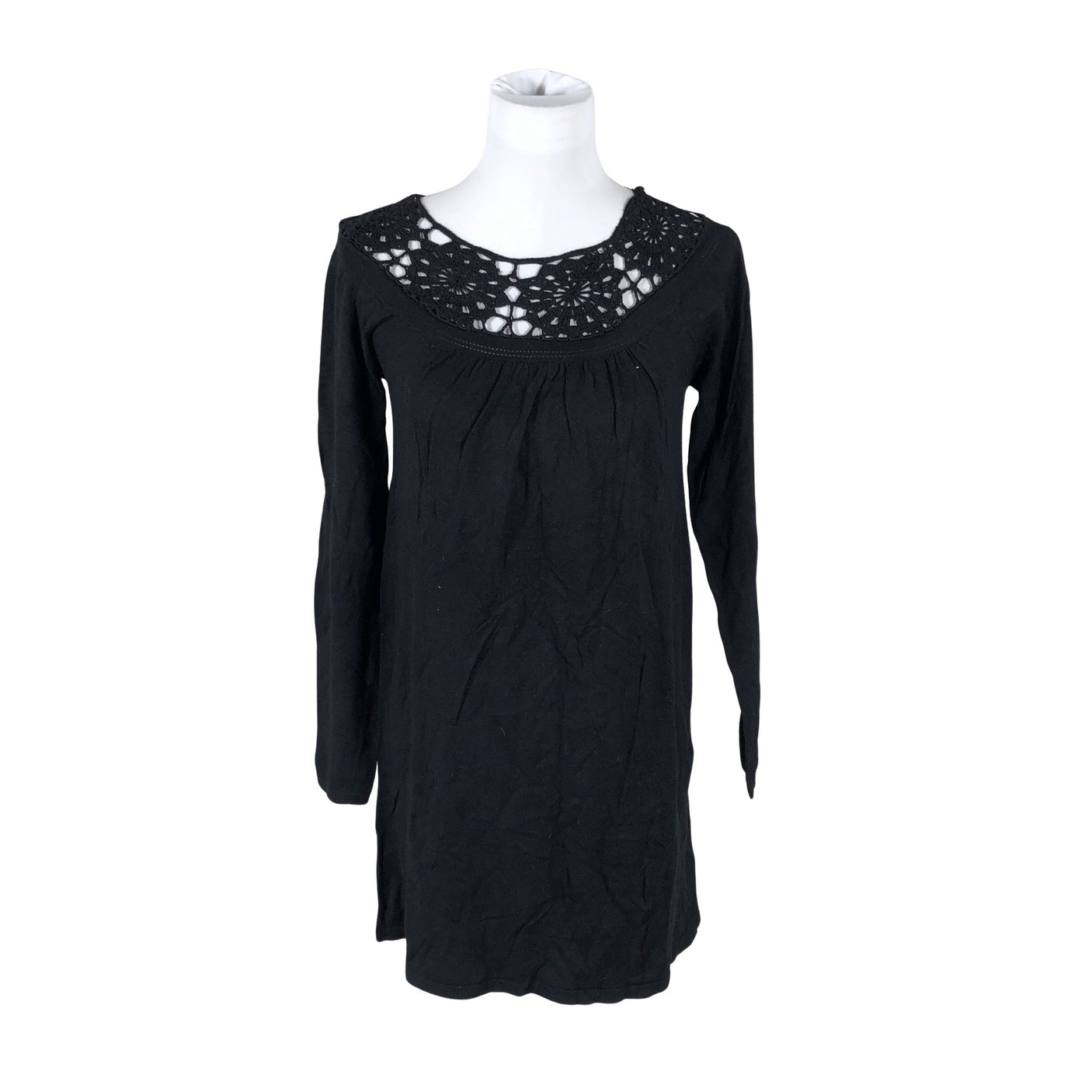 Unisex Fransa - Kootud tuunika, suurus 36 - Must (1)
