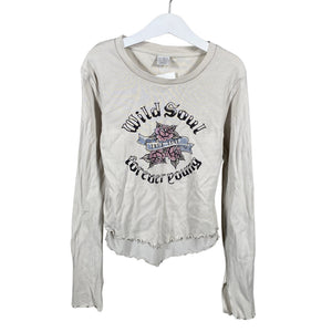 Unisex Lindex - Trikotaažist pluus, suurus 146 - 152 - Beige (1)