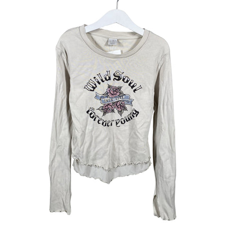 Unisex Lindex - Trikotaažist pluus, suurus 146 - 152 - Beige ()