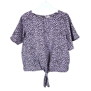 Unisex Lindex - Lühikeste käistega pluus, suurus 134 - 140 - Lilla (1)