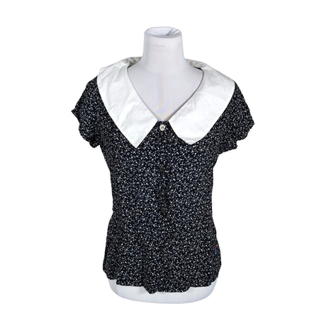 Unisex Rabalder - Lühikeste käistega pluus, suurus 40 - Must ()