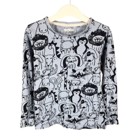 Poikien Bogi - Trikoopaita, koko 128 - 134 - Vaaleansininen