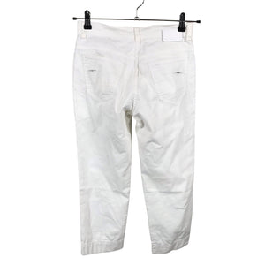 Unisex Very Nice - Mittevenivad poolpikad püksid, suurus W30 - Valge (2)