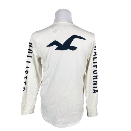 Unisex Hollister - Trikotaažist pluus, suurus M - Looduslik valge (2)