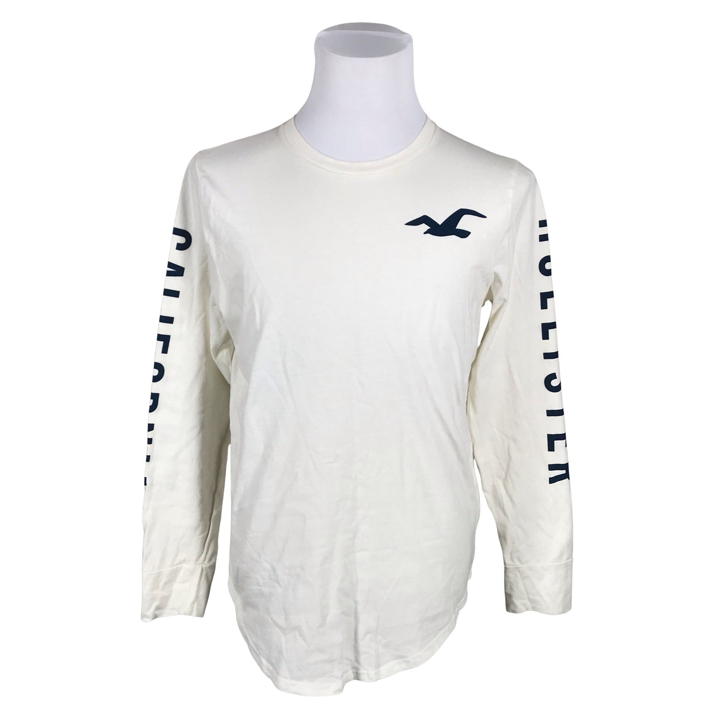 Unisex Hollister - Trikotaažist pluus, suurus M - Looduslik valge (1)