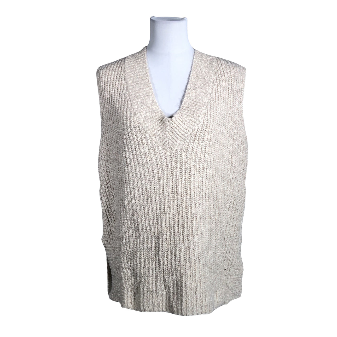 Unisex Selected - Kootud vest, suurus 40 - Beige (1)