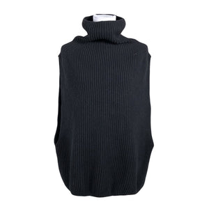 Unisex Niinmun design - Kootud vest, suurus 36 - Must (1)
