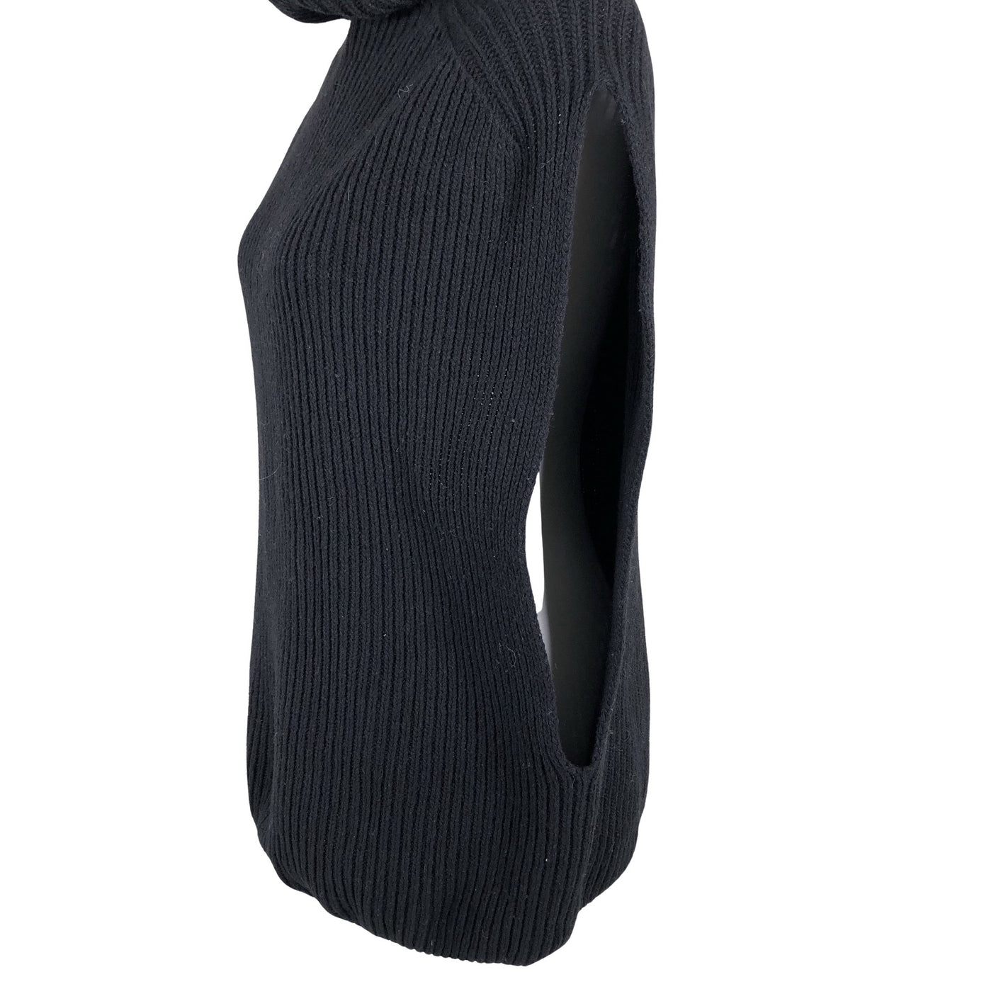 Unisex Niinmun design - Kootud vest, suurus 36 - Must (2)