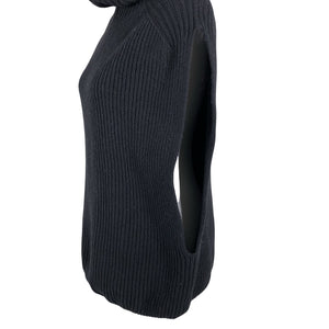 Unisex Niinmun design - Kootud vest, suurus 36 - Must (2)