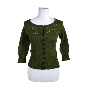 Unisex Handmade - Kardigan, suurus 34 - Roheline (1)