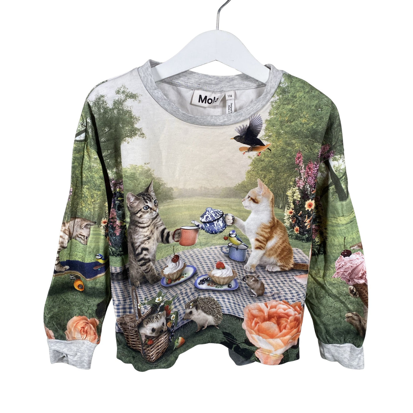 Unisex Molo Kids - Trikotaažist pluus, suurus 110 - 116 - Roheline (1)