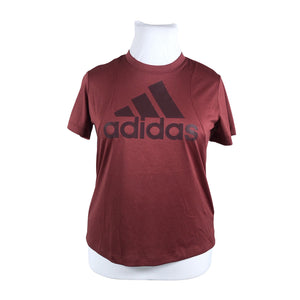 Unisex Adidas - Sports shirt, short sleeve, size 42 - Wine red (1)