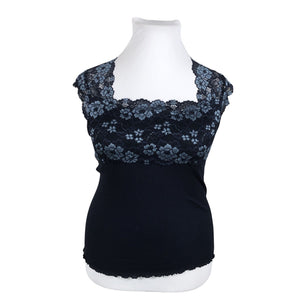 Unisex Rosemunde - Trikotaažist topp, suurus 42 - Sinine (1)