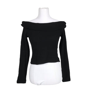 Unisex Na-KD - Trikotaažist pluus, suurus 36 - Must (1)