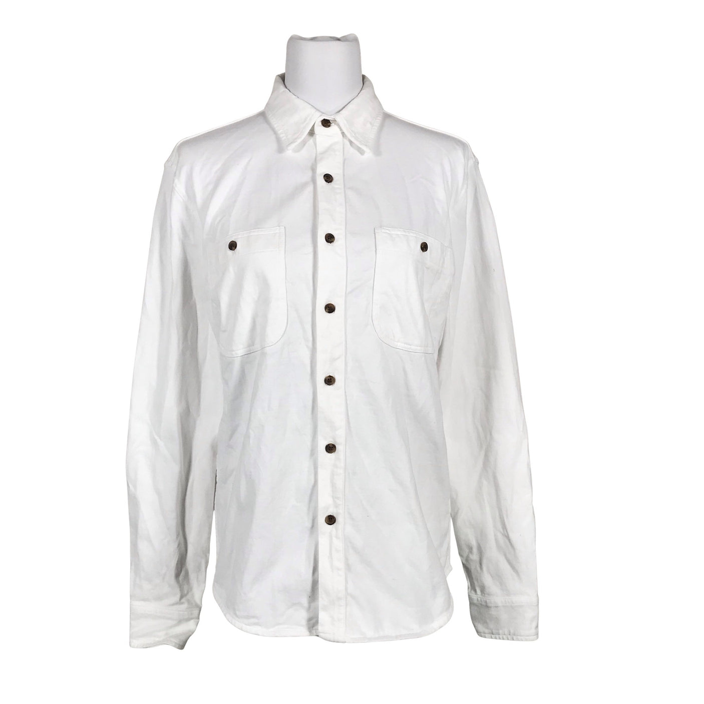 Unisex Banana Republic - Flanellsärk, suurus 38 - Valge (1)