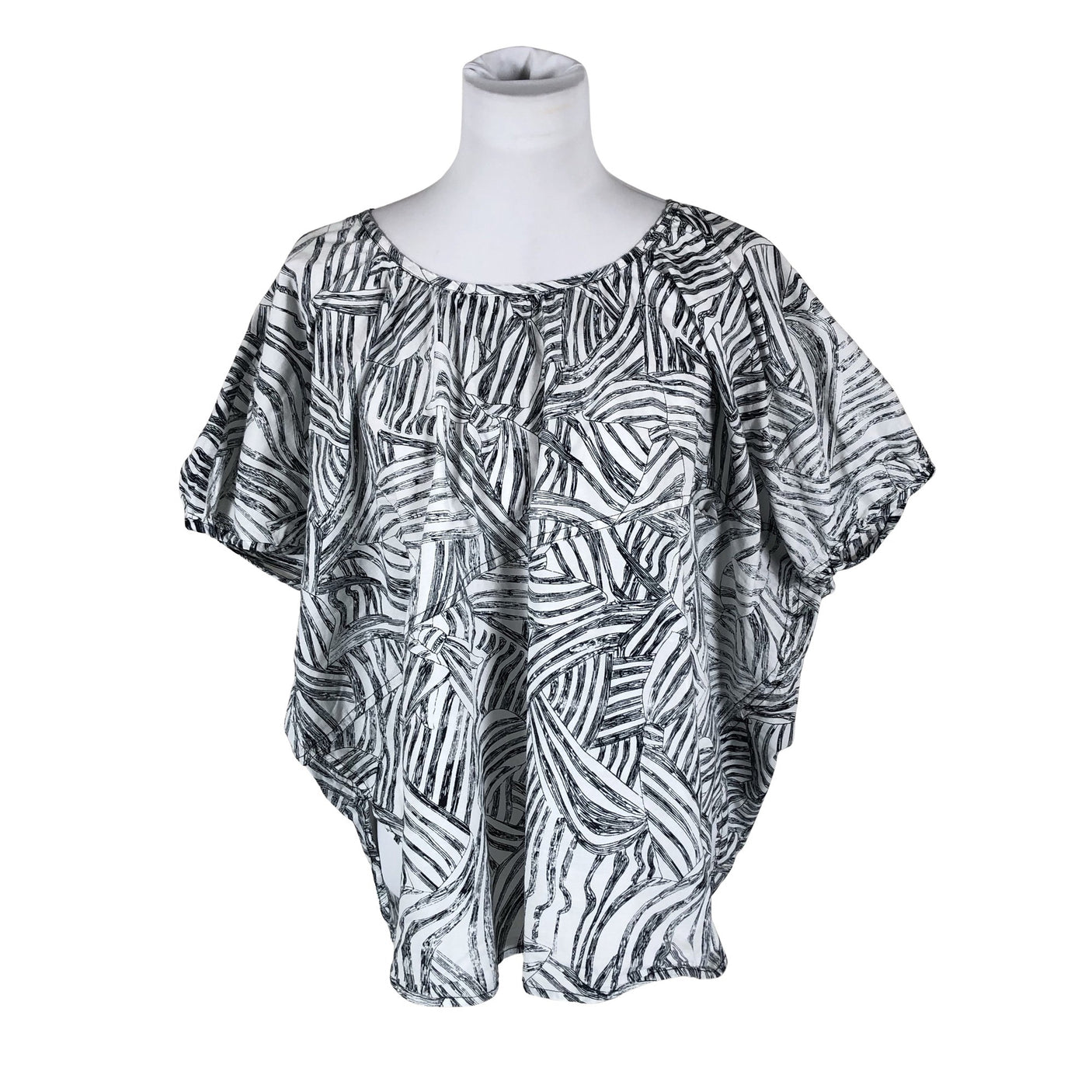 Unisex Nümph - Lühikeste käistega pluus, suurus 36 - Valge (1)