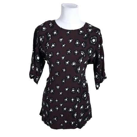 Unisex Marimekko - Lühikeste käistega pluus, suurus 36 - Veinipunane ()