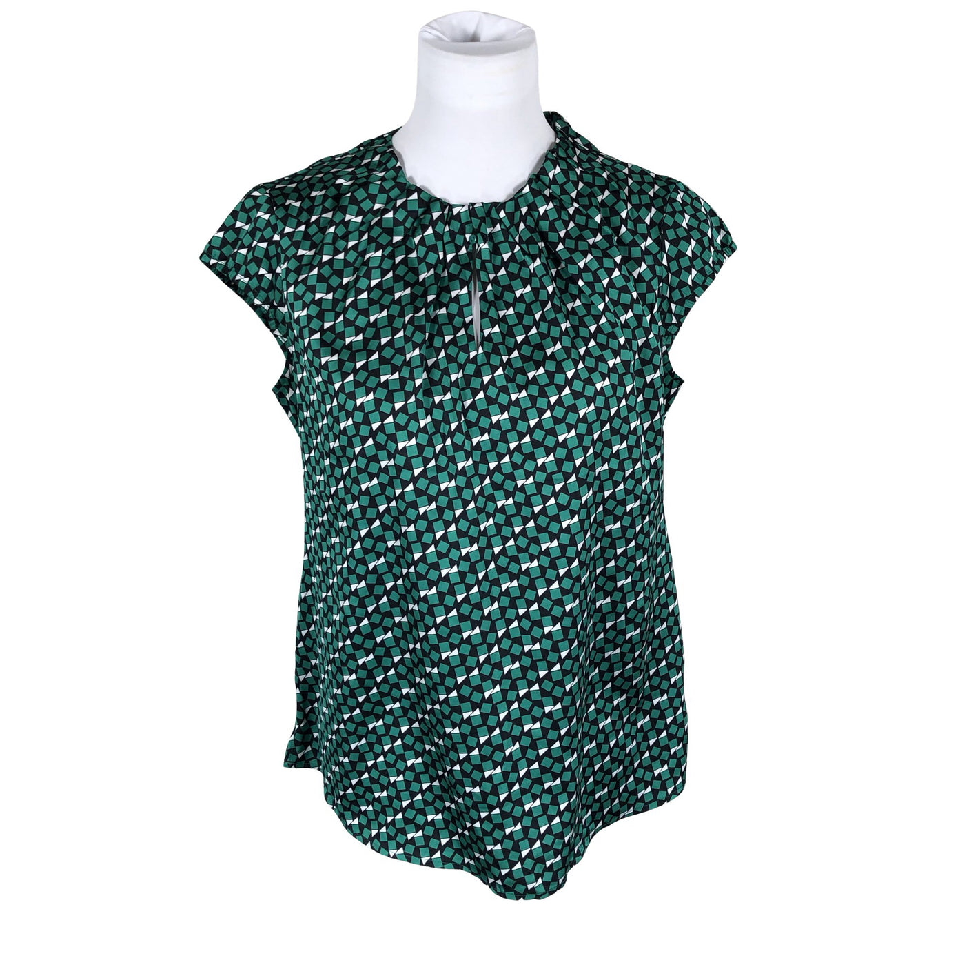 Unisex Comma - Lühikeste käistega pluus, suurus 38 - Roheline (2)