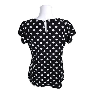 Unisex Wallis - Lühikeste käistega pluus, suurus 38 - Must (2)