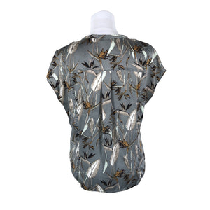 Unisex Philosophy Blues Original - Lühikeste käistega pluus, suurus 38 - Hall (2)