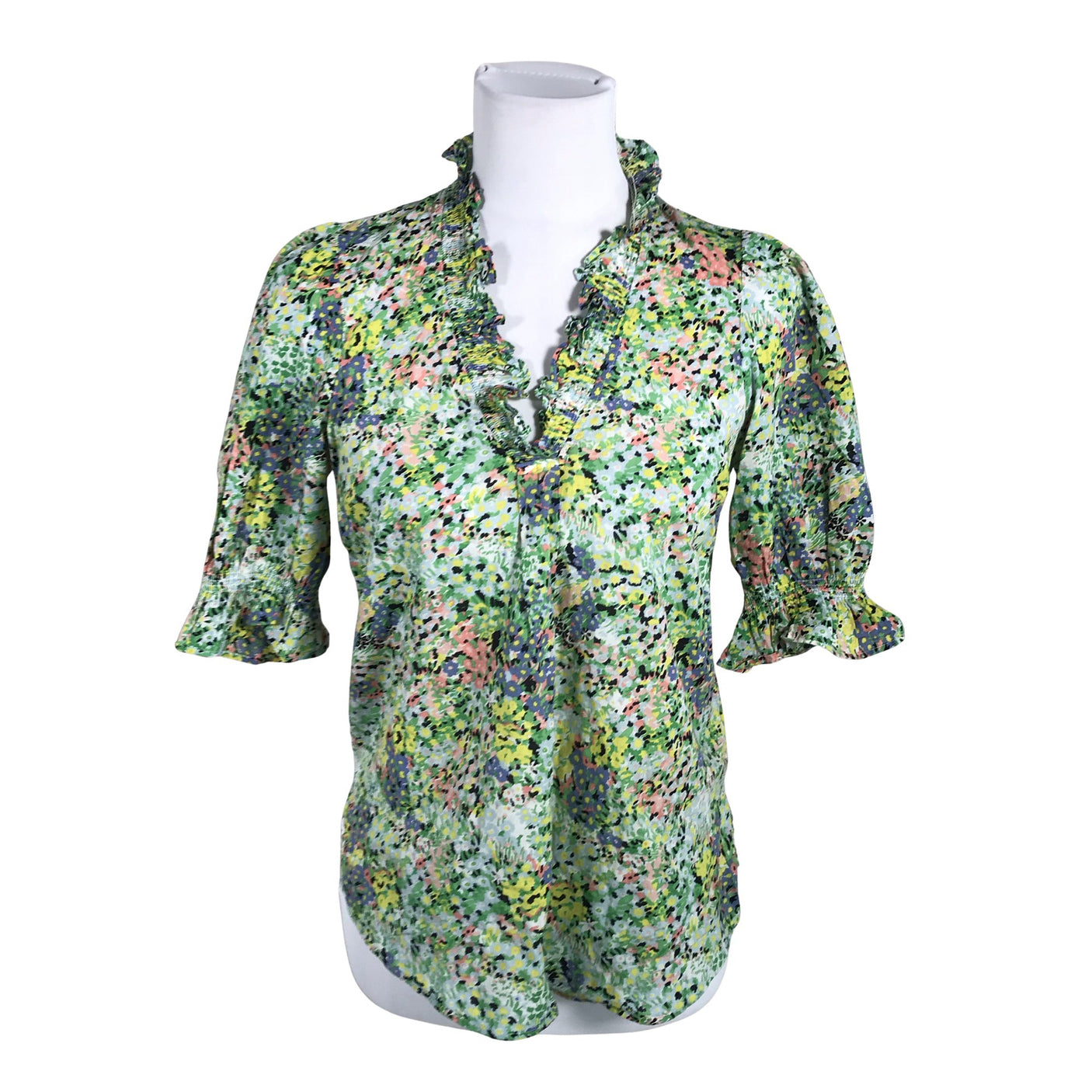 Unisex Phase Eight - Lühikeste käistega pluus, suurus 34 - Roheline (1)