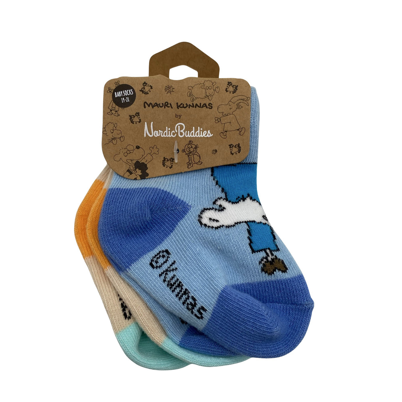Unisex Nordic Buddies - Sokid, suurus 19 - Sinine (1)