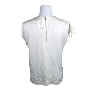 Unisex Theory - Lühikeste käistega pluus, suurus 38 - Looduslik valge (3)