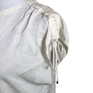 Unisex Theory - Lühikeste käistega pluus, suurus 38 - Looduslik valge (2)