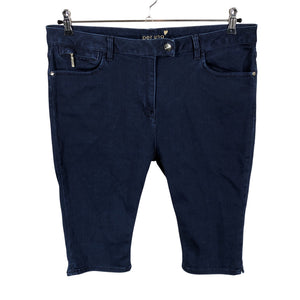 Unisex Per Una by Marks & Spencer - Teksast poolpikad püksid, suurus 46 - Sinine (1)