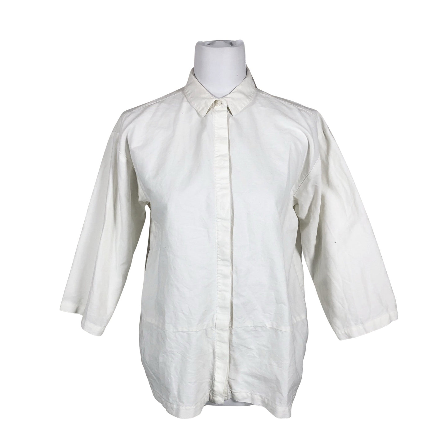 Unisex R-collection - Lühikeste käistega pluus, suurus 36 - Looduslik valge (1)