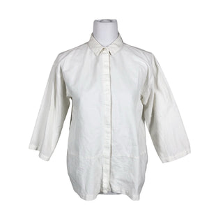 Unisex R-collection - Lühikeste käistega pluus, suurus 36 - Looduslik valge (1)