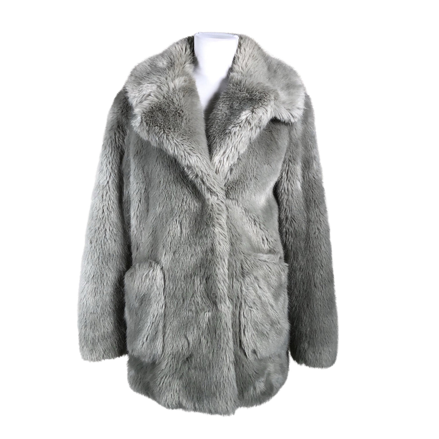 Unisex Topshop - Kunstkarusnahast mantel, suurus 36 - Hall (1)